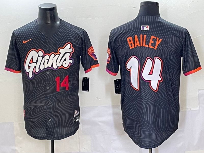 Men 2025 San Francisco Giants 14 Bailey Black Joint Name Nike MLB Jersey style 5